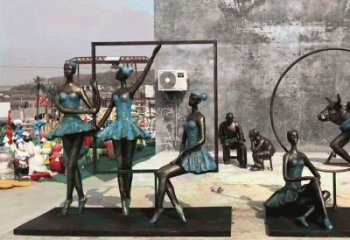 芭蕾演員雕塑廠家，音樂人物雕塑，現代女孩跳舞雕塑