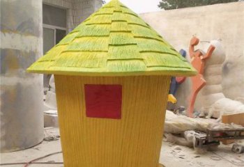 糧倉(cāng)雕塑廠家，農(nóng)村雕塑小品，豐收主題玻璃鋼雕塑擺件