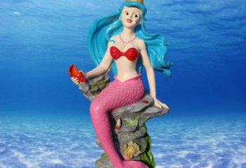 美人魚雕塑廠家，卡通人物小品，玻璃鋼影視劇動漫雕塑
