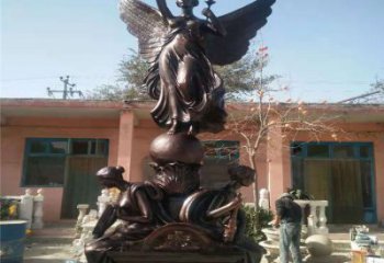 勝利女神雕塑廠家，房地產廣場雕塑擺件，西方人物雕塑小品