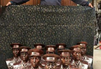 元帥雕塑廠家，古代人頭像雕塑，仿銅元帥半身像雕塑