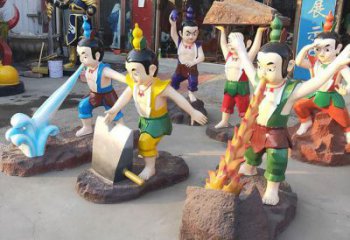 葫蘆娃雕塑廠家，影視劇卡通小品人物，動漫葫蘆娃雕塑廠