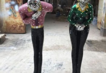 迎賓雕塑廠，門口人物小品，現代迎賓人物雕塑擺件