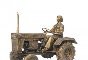 女工雕塑廠家，農村女人主題，開拖拉機女工雕塑廠家