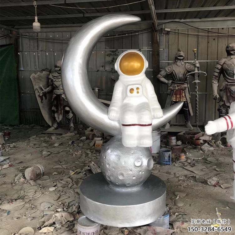 外星人雕塑廠家，現代航天人物小品，玻璃鋼外星人雕塑廠