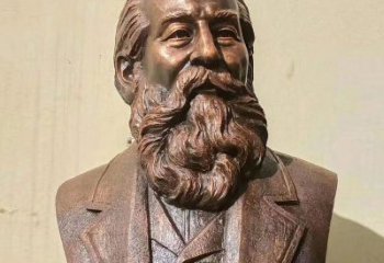 達(dá)爾文雕塑廠家，科學(xué)家人物小品，西方仿銅達(dá)爾文人頭像雕塑