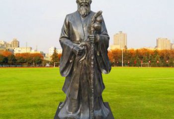 李時珍雕塑廠家，名醫人物小品，仿銅李時珍雕塑制作