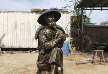 漁翁雕塑廠家，老頭釣魚雕塑，民俗漁翁雕塑制作