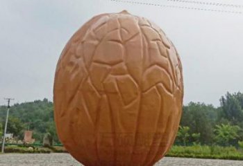 核桃雕塑廠家，仿真瓜果擺件，玻璃鋼創(chuàng)意雕塑小品