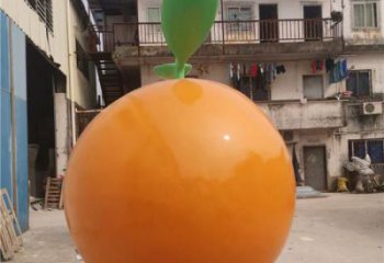 桔子雕塑廠家，公園園林水果小品，玻璃鋼桔子雕塑制作