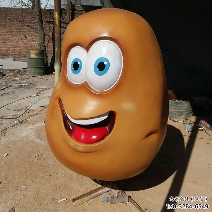 土豆雕塑廠家,卡通公仔擺件,玻璃鋼土豆娃娃雕塑