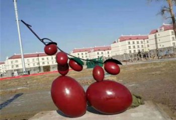 紅棗雕塑廠家，仿真瓜果擺件，廣場(chǎng)園林小品雕塑