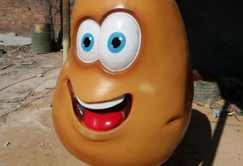 土豆雕塑廠家，卡通公仔擺件，玻璃鋼土豆娃娃雕塑