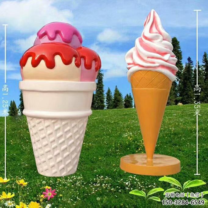 雪糕雕塑廠家,仿真彩繪工藝,創意玻璃鋼雪糕雕塑擺件