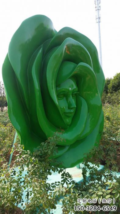 花臉雕塑廠家，卡通花朵雕塑，公園園林小品雕塑