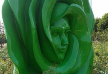 花臉雕塑廠家，卡通花朵雕塑，公園園林小品雕塑