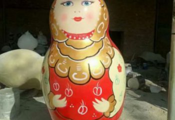 套娃雕塑廠家，卡通動漫擺件，玻璃鋼彩繪套娃雕塑廠