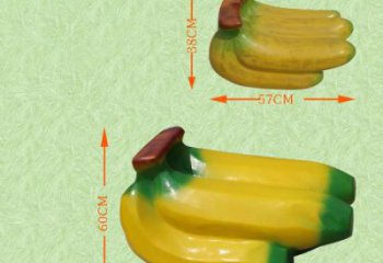 香蕉雕塑廠家，大型仿真玻璃鋼香蕉雕塑廠