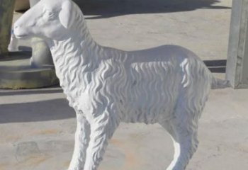 山羊雕塑廠家，仿真動物小品，玻璃鋼園林景觀小品