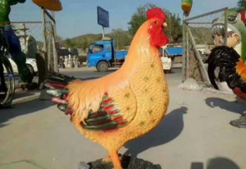 雞雕塑廠家，景觀動物小品，仿真雞雕塑制作