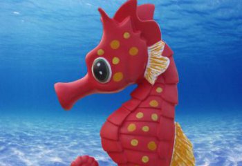 海馬雕塑廠家，彩繪海洋生物雕塑，仿真海馬雕塑廠
