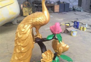 鳳凰雕塑廠家，玻璃鋼鳳凰雕塑廠，商場動物小品