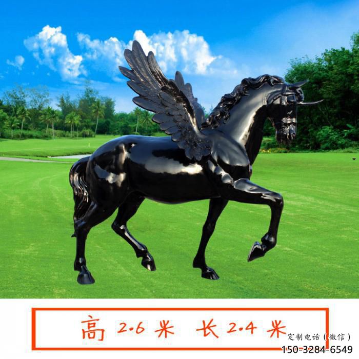 飛馬雕塑廠家,園林廣場動物擺件,玻璃鋼飛馬雕塑廠