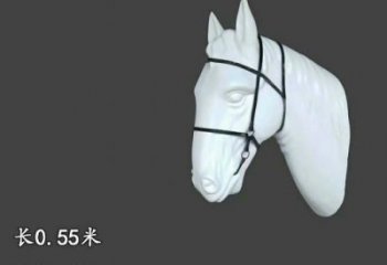 馬頭雕塑廠家，半身動(dòng)物頭像，玻璃鋼馬頭雕塑價(jià)格
