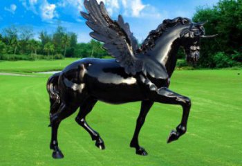 飛馬雕塑廠家，園林廣場動物擺件，玻璃鋼飛馬雕塑廠