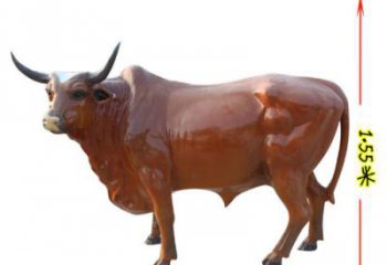 黃牛雕塑廠家，玻璃鋼仿真黃牛雕塑制作廠家