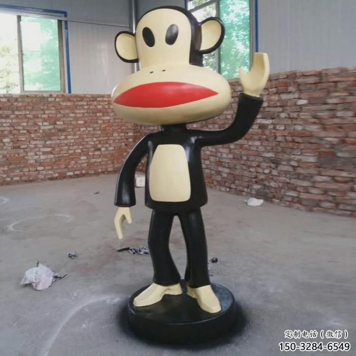 猴子雕塑廠家，卡通動物小品，彩繪猴子雕塑制作廠