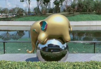 大象頭雕塑廠家，公園動物小品，戶外大象頭雕塑制作