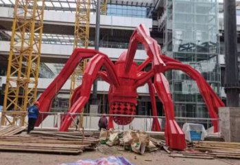 蜘蛛雕塑廠家，售樓處動物擺件，玻璃鋼蜘蛛俠雕塑廠