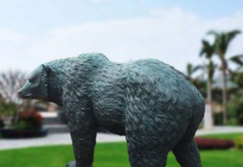 狗熊雕塑廠家，仿古動(dòng)物小品，玻璃鋼狗熊雕塑制作廠