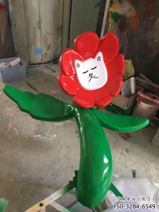 卡通花臉雕塑