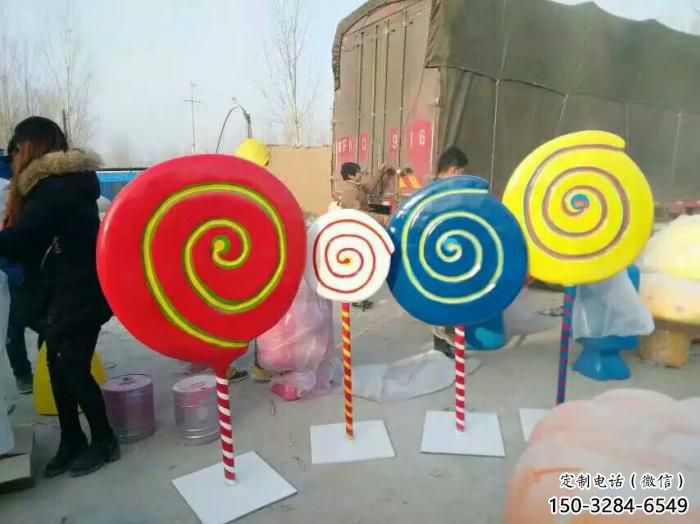 大型仿真糖果雕塑擺件