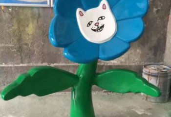 庭院花臉雕塑
