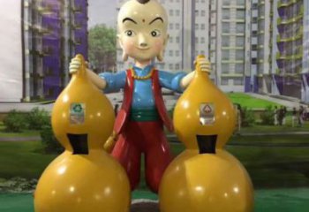 葫蘆垃圾桶雕塑