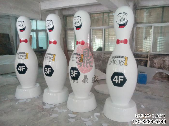 創(chuàng)意保齡球雕塑 園林保齡球雕塑