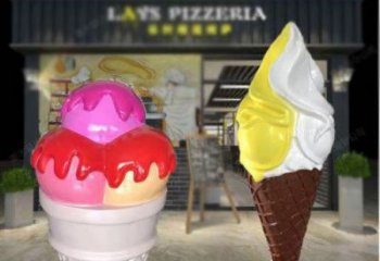 彩繪雪糕雕塑 公園雪糕雕塑 標(biāo)識(shí)主題小品
