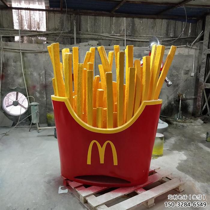 抽象薯條雕塑 店門口薯條雕塑
