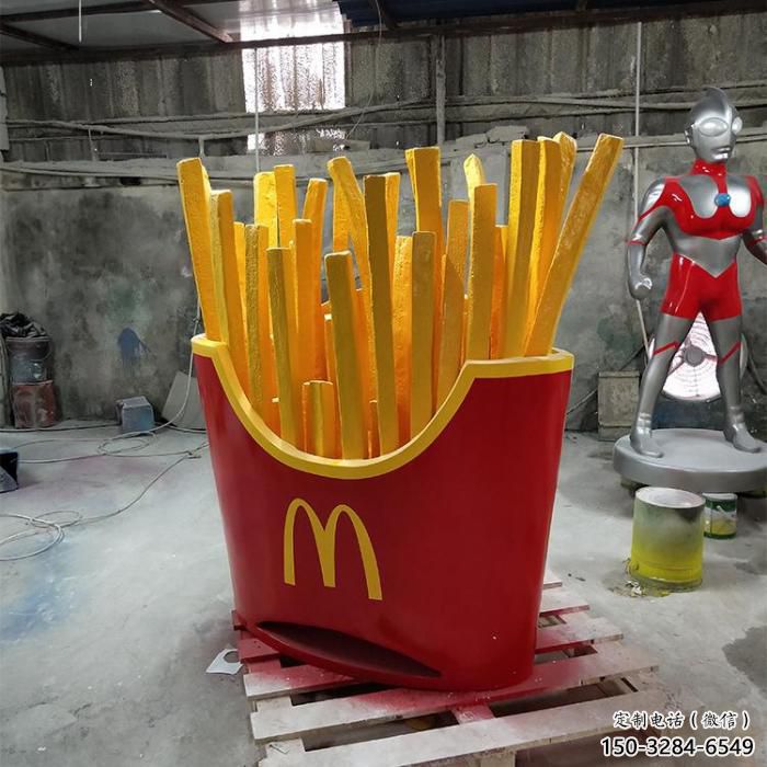 創意薯條雕塑 公園薯條雕塑 動漫主題擺件