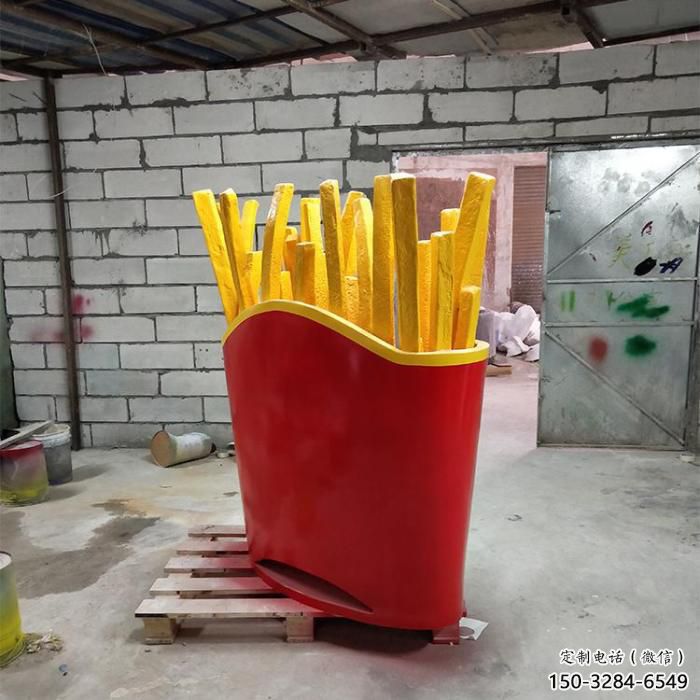 薯條雕塑 商業(yè)街薯條雕塑 宣傳主題擺件
