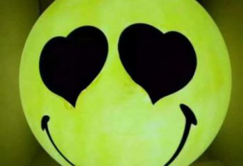 彩繪笑臉雕塑 園林笑臉雕塑 發光主題小品