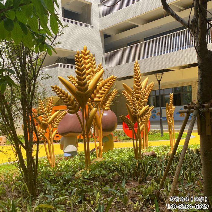 城市水稻雕塑廠家 風景區彩繪雕塑 抽象擺件