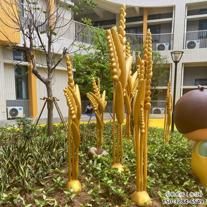 古銅色水稻雕塑廠家 大型城市雕塑 商業(yè)街?jǐn)[件