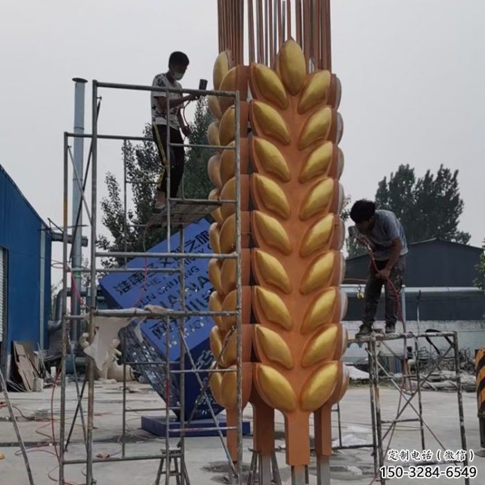 園林麥穗雕塑廠家 田間彩繪雕塑 仿真擺件