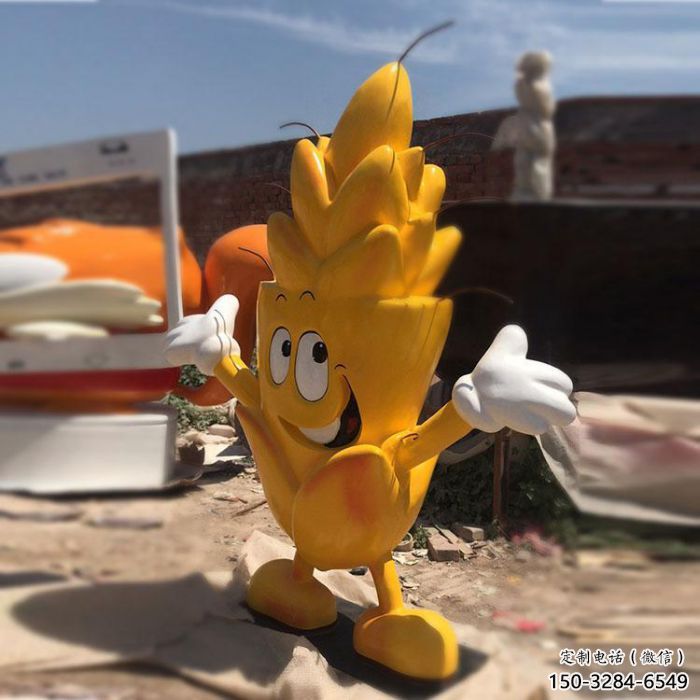 園林青稞雕塑廠家 田間彩繪雕塑 仿真擺件