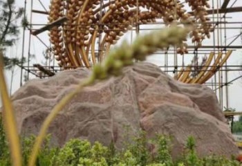 廣場青稞雕塑廠家 公園仿真雕塑 抽象擺件