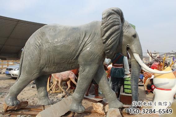 城市大象雕塑廠家 風景區彩繪雕塑 抽象擺件